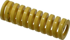 Dayton Lamina - 1" Hole Diam, 1/2" Rod Diam, 3" Free Length, Yellow Die Spring - 71.4 Lb Max Deflection, 0.75" Max Deflection, Extra Heavy Duty, Chromium Vanadium Steel - Benchmark Tooling