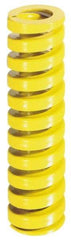 Dayton Lamina - 5/8" Hole Diam, 11/32" Rod Diam, 4" Free Length, Yellow Die Spring - 15.1 Lb Max Deflection, 1" Max Deflection, Extra Heavy Duty, Chromium Vanadium Steel - Benchmark Tooling