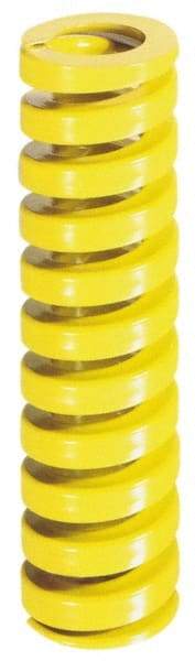 Dayton Lamina - 1-1/4" Hole Diam, 5/8" Rod Diam, 7" Free Length, Yellow Die Spring - 48.9 Lb Max Deflection, 1.75" Max Deflection, Extra Heavy Duty, Chromium Vanadium Steel - Benchmark Tooling