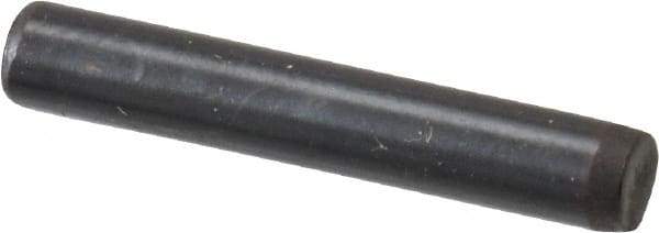 Holo-Krome - 1/8" Diam x 3/4" Pin Length Grade 8 Alloy Steel Standard Dowel Pin - Black Luster Finish, C 47-58 & C 60 (Surface) Hardness, 1 Beveled & 1 Rounded End - Benchmark Tooling