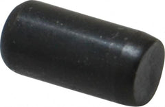 Holo-Krome - 1/4" Diam x 1/2" Pin Length Grade 8 Alloy Steel Standard Dowel Pin - Black Luster Finish, C 47-58 & C 60 (Surface) Hardness, 1 Beveled & 1 Rounded End - Benchmark Tooling