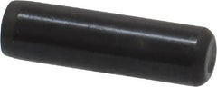 Holo-Krome - 1/4" Diam x 7/8" Pin Length Grade 8 Alloy Steel Standard Dowel Pin - Black Luster Finish, C 47-58 & C 60 (Surface) Hardness, 1 Beveled & 1 Rounded End - Benchmark Tooling