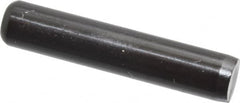 Holo-Krome - 1/4" Diam x 1-1/4" Pin Length Grade 8 Alloy Steel Standard Dowel Pin - Black Luster Finish, C 47-58 & C 60 (Surface) Hardness, 1 Beveled & 1 Rounded End - Benchmark Tooling