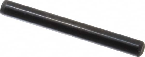 Holo-Krome - 1/4" Diam x 2-1/4" Pin Length Grade 8 Alloy Steel Standard Dowel Pin - Black Luster Finish, C 47-58 & C 60 (Surface) Hardness, 1 Beveled & 1 Rounded End - Benchmark Tooling