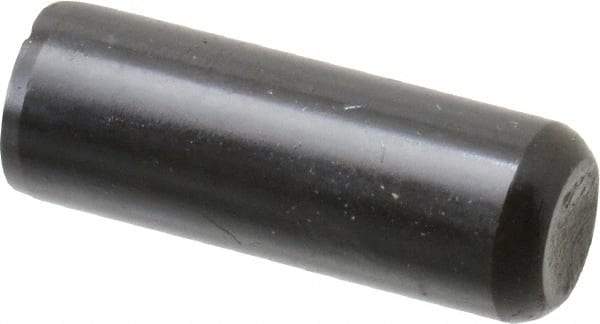 Holo-Krome - 5/16" Diam x 7/8" Pin Length Grade 8 Alloy Steel Standard Dowel Pin - Black Luster Finish, C 47-58 & C 60 (Surface) Hardness, 1 Beveled & 1 Rounded End - Benchmark Tooling