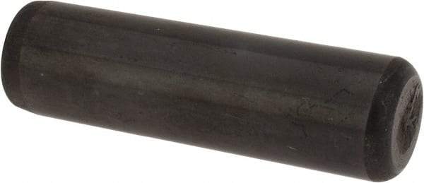 Holo-Krome - 7/16" Diam x 1-1/2" Pin Length Grade 8 Alloy Steel Standard Dowel Pin - Black Luster Finish, C 47-58 & C 60 (Surface) Hardness, 1 Beveled & 1 Rounded End - Benchmark Tooling