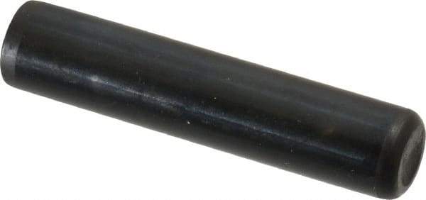 Holo-Krome - 7/16" Diam x 2" Pin Length Grade 8 Alloy Steel Standard Dowel Pin - Black Luster Finish, C 47-58 & C 60 (Surface) Hardness, 1 Beveled & 1 Rounded End - Benchmark Tooling