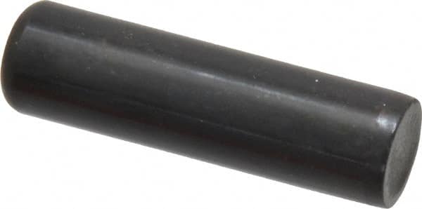 Holo-Krome - 1/2" Diam x 1-3/4" Pin Length Grade 8 Alloy Steel Standard Dowel Pin - Black Luster Finish, C 47-58 & C 60 (Surface) Hardness, 1 Beveled & 1 Rounded End - Benchmark Tooling