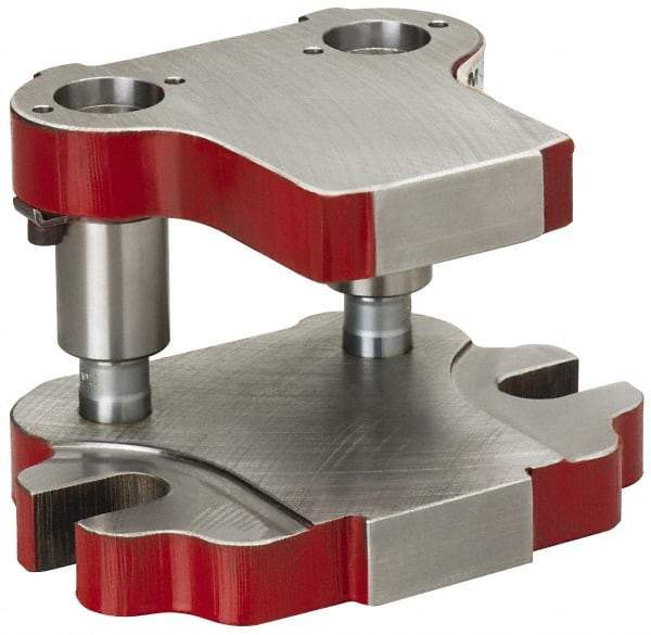 Anchor Danly - 5" Guide Post Length, 1-3/8" Die Holder Thickness, 7" Radius, Back Post Steel Die Set - 8-3/4" Overall Width x 6-5/16" Overall Depth - Benchmark Tooling