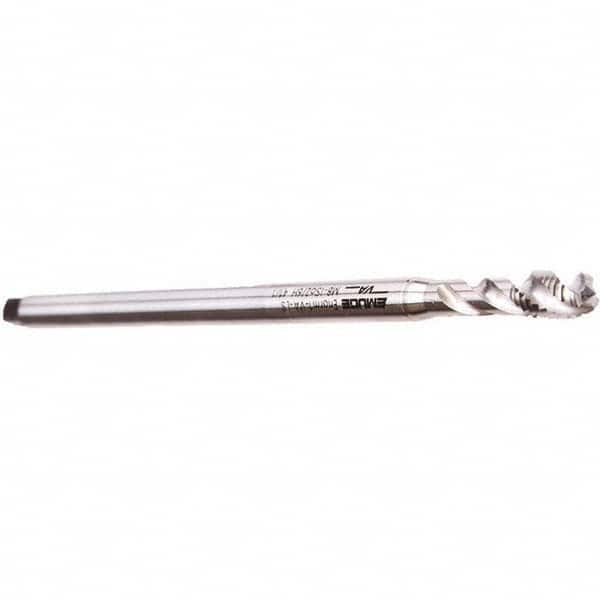 Emuge - M3x0.50 Metric Coarse 3 Flute Bright Finish Cobalt Spiral Flute Extension Tap - Modified Bottoming Chamfer, 100mm OAL, 6H Class of Fit, Series Enorm - Benchmark Tooling