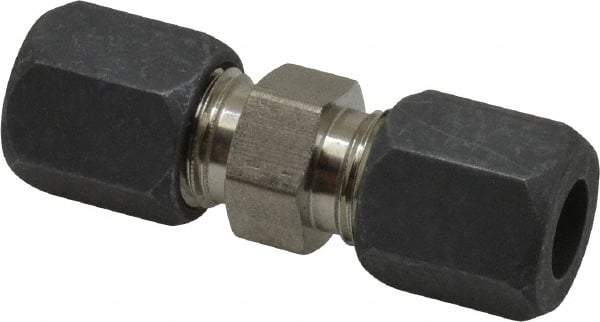 Made in USA - 3/8" OD, Grade 316Stainless Steel Union - -75 to 750°F, 5/8" Hex, Comp x Comp Ends - Benchmark Tooling