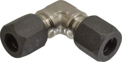 Made in USA - 1/2" OD, Grade 316Stainless Steel Union Elbow - -75 to 750°F, 3/4" Hex, Comp x Comp Ends - Benchmark Tooling