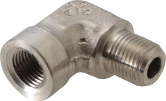 Made in USA - 1/8" Grade 316 Stainless Steel Pipe Fitting - FNPTF x MNPTF End Connections - Benchmark Tooling