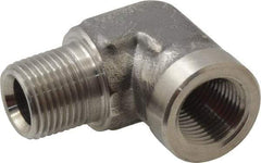 Made in USA - 3/8" Grade 316 Stainless Steel Pipe Fitting - FNPTF x MNPTF End Connections - Benchmark Tooling