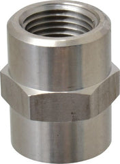 Made in USA - 1" 316 Stainless Steel Pipe Hex Coupling - Benchmark Tooling