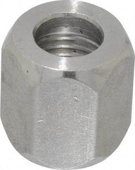 Made in USA - 1/4" Tube OD, 37° Stainless Steel Flared Tube Nut - 7/16-20 UNF, Flare Ends - Benchmark Tooling