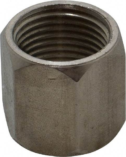 Made in USA - 1/2" Tube OD, 37° Stainless Steel Flared Tube Nut - 3/4-16 UNF, Flare Ends - Benchmark Tooling