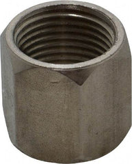Made in USA - 1/2" Tube OD, 37° Stainless Steel Flared Tube Nut - 3/4-16 UNF, Flare Ends - Benchmark Tooling