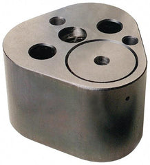 Dayton Lamina - 1/4" Shank Diam, 1-3/4" Base Length x 1.72" Base Width x 1-1/4" Base Height, 5/16-18 Thread, Alloy Steel Mold Punch Retainer - 1/8" Dowel Diam, 3/4" Length Between Dowel & Screw, 1-1/2" Thread Length, Ball Lock, Light Duty (LRT) Series - Benchmark Tooling