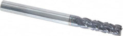 ProMax - 3/16" Diam, 5/8" LOC, 4 Flute Solid Carbide Roughing & Finishing Corner Radius End Mill - AlTiN Finish, 2" OAL, 3/16" Shank Diam, Straight Shank, 40° Helix, Centercutting, Regular Length - Benchmark Tooling