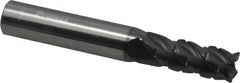 ProMax - 11/32" Diam, 7/8" LOC, 4 Flute Solid Carbide Roughing & Finishing Corner Radius End Mill - AlTiN Finish, 2-1/2" OAL, 3/8" Shank Diam, Straight Shank, 40° Helix, Centercutting, Regular Length - Benchmark Tooling