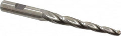 Made in USA - 2° Taper Angle per Side, 1/4" Small End Diam, 3-1/4" LOC, High Speed Steel 3 Flute Tapered Ball End Mill - 5-1/2" OAL, 1/2" Shank Diam - Benchmark Tooling