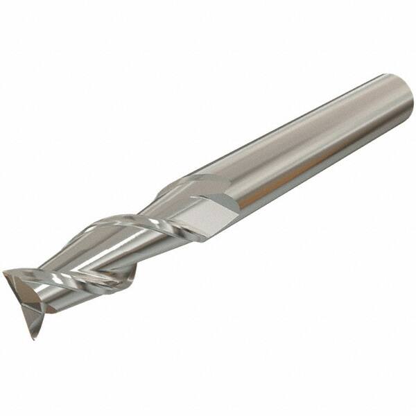 Iscar - 10mm, 22mm LOC, 10mm Shank Diam, 72mm OAL, 2 Flute, Solid Carbide Square End Mill - Single End, Uncoated, Spiral Flute, 45° Helix, Right Hand Cut, Right Hand Flute - Benchmark Tooling