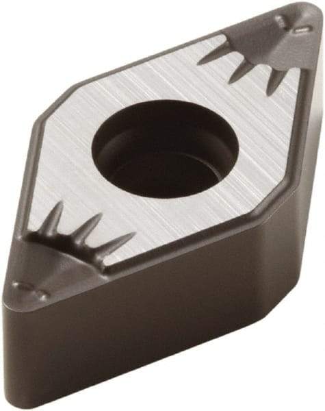 Seco - DNMU331 MF5 TP2500 Grade Carbide Turning Insert - TiCN/Al2O3 Coated, 55° Diamond, 3/8" Inscr Circle, 3/16" Thick, 0° Relief Angle, 1/64" Cnr Rad - Benchmark Tooling