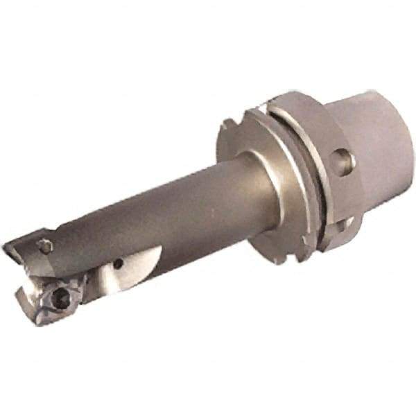 Iscar - 1-1/4" Cut Diam, 0.622" Max Depth of Cut, Indexable Square Shoulder End Mill - HM90 APCR 1605.. Inserts, HSK63A Taper Shank, 90° Lead Angle, Through Coolant, Series Helialu - Benchmark Tooling