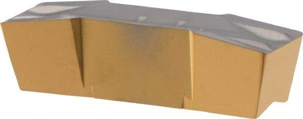 Iscar - 800E040GIF Grade IC808, 8mm Cutting Width Carbide Grooving Insert - 27mm Max Depth of Cut, Neutral, 0.4mm Corner Radius, TiAlN Finish - Benchmark Tooling