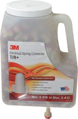 3M - 2, 18 to 5, 12 AWG, 600 Volt, Flame Retardant, Wing Twist on Wire Connector - Red & Tan, 221°F - Benchmark Tooling