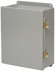 Cooper B-Line - Steel Standard Enclosure Hinge Flat Cover - NEMA 12, 13, 10" Wide x 10" High x 6" Deep, Dirt-tight & Dust-tight - Benchmark Tooling