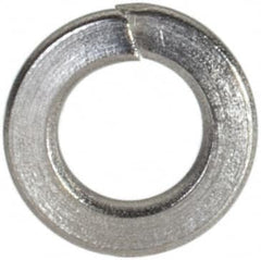 Value Collection - #5, 0.031" Thick Split Lock Washer - 18-8 Stainless Steel, Uncoated, 0.127" Min ID, 0.133" Max ID, 0.236" Max OD - Benchmark Tooling