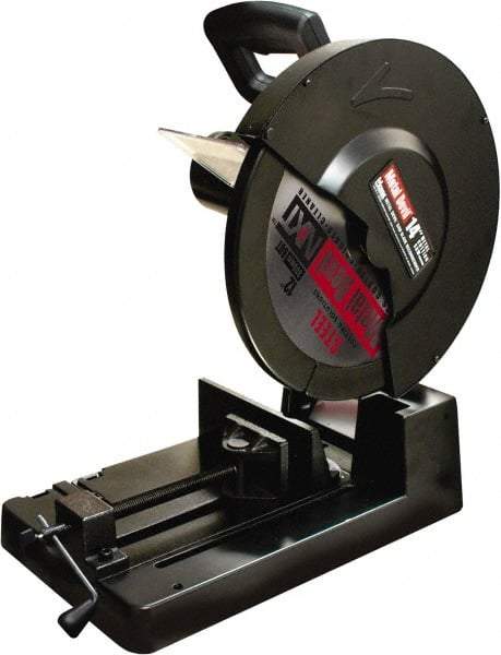 M.K. MORSE - 14" Blade Diam, 1" Arbor Hole, Miter Chop & Cutoff Saw - 1,300 RPM, 120 Volts - Benchmark Tooling