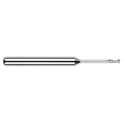 Miniature End Mills - Long Reach, Standard Flute - 0.0700″ Cutter Diameter × 0.2100″ Length of Cut × 0.5000″ (1/2″) Reach Carbide Square End Mill, 2 Flutes