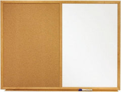 Quartet - 24" High x 36" Wide Cork/Melamine Dry Erase Board - Fiberboard Frame, 24-3/4" Deep, Includes Accessory Tray/Rail & One Dry-Erase Marker & Mounting Kit - Benchmark Tooling