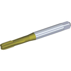 Kennametal - 1/2-20 UNF 3BX 4 Flute TiCN/TiN Finish Powdered Metal Straight Flute Machine Tap - Modified Bottoming, Right Hand Thread, 110mm OAL, 20mm Thread Length, Oversize, Through Coolant - Exact Industrial Supply