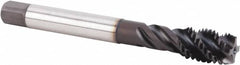 Kennametal - M18x2.50 Metric 4 Flute 6HX Modified Bottoming Spiral Flute Tap - Powdered Metal, TiN/CrC/C Finish, 125mm OAL, Right Hand Flute, Right Hand Thread, Series T631 - Benchmark Tooling
