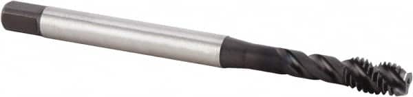 Kennametal - M5x0.80 Metric 3 Flute 6HX Modified Bottoming Spiral Flute Tap - Powdered Metal, TiN/CrC/C Finish, 70mm OAL, Right Hand Flute, Right Hand Thread, Series T631 - Exact Industrial Supply