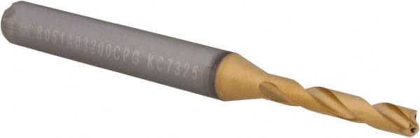 Kennametal - 3.2mm 140° Spiral Flute Solid Carbide Screw Machine Drill Bit - Benchmark Tooling