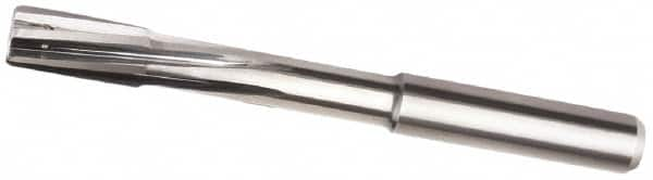 Kennametal - 5.5mm Carbide-Tipped 4 Flute Chucking Reamer - Helical Flute, 6mm Straight Shank, 12mm Flute Length, 74mm OAL - Benchmark Tooling