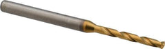 Kennametal - #40 140° Solid Carbide Jobber Drill - Multilayer TiAlN Finish, Right Hand Cut, Spiral Flute, Straight Shank, 58mm OAL, Standard Point - Benchmark Tooling