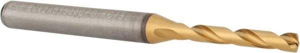 Kennametal - 3.5mm 140° Solid Carbide Jobber Drill - Multilayer TiAlN Finish, Right Hand Cut, Spiral Flute, Straight Shank, 66mm OAL, Standard Point - Benchmark Tooling