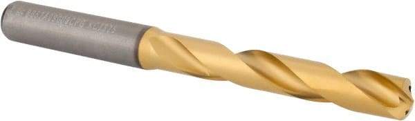 Kennametal - 9mm 140° Solid Carbide Jobber Drill - Multilayer TiAlN Finish, Right Hand Cut, Spiral Flute, Straight Shank, 103mm OAL, Standard Point - Benchmark Tooling