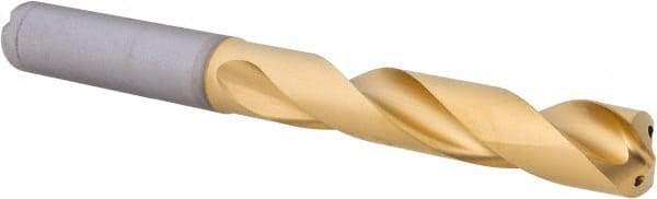 Kennametal - 12mm 140° Solid Carbide Jobber Drill - Multilayer TiAlN Finish, Right Hand Cut, Spiral Flute, Straight Shank, 118mm OAL, Standard Point - Benchmark Tooling