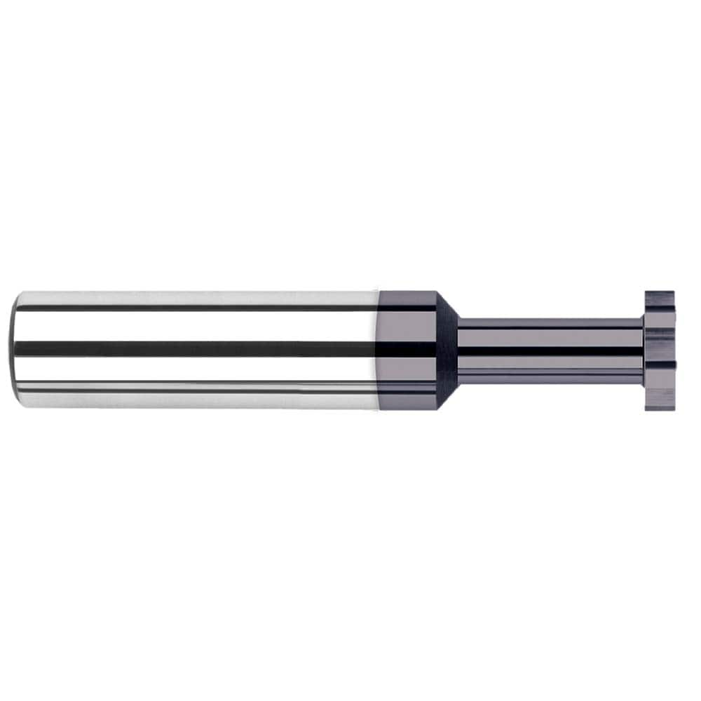 Harvey Tool - 1/2" Cut Diam, 0.025" Cut Width, 1/2" Shank, Straight-Tooth Woodruff Keyseat Cutter - Benchmark Tooling