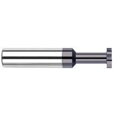 Harvey Tool - 1/2" Cut Diam, 0.025" Cut Width, 1/2" Shank, Straight-Tooth Woodruff Keyseat Cutter - Benchmark Tooling