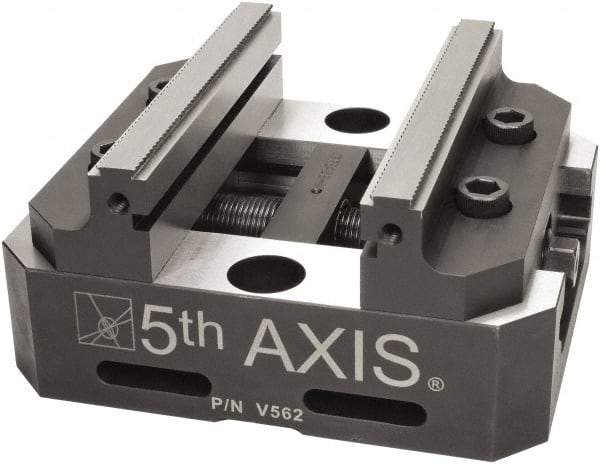 5th Axis - 5" Jaw Width, Manual Self Centering Vise - 6" OAL x 5" OAW x 3" OAH - Benchmark Tooling