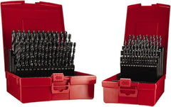 DORMER - 1 to 10mm, 118° Point, Oxide Finish, High Speed Steel Jobber Length Drill Bit Set - Benchmark Tooling