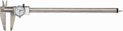 TESA Brown & Sharpe - 0" to 12" Range, 0.001" Graduation, 0.1" per Revolution, Dial Caliper - White Face, 2.5" Jaw Length, Accurate to 0.02mm/0.03mm - Benchmark Tooling